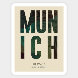 Munich City typography Magnet